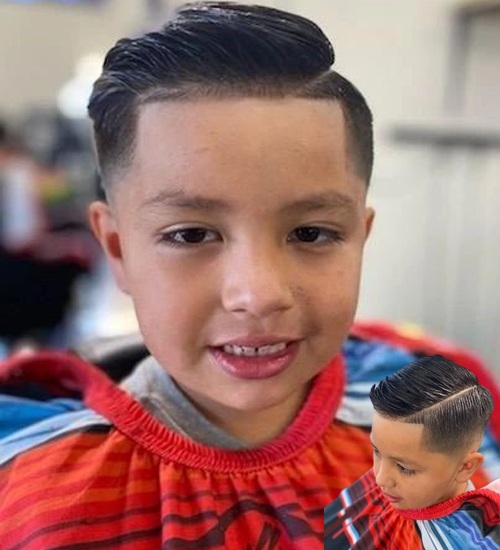 Comb Over Fade Haircut for School Boys