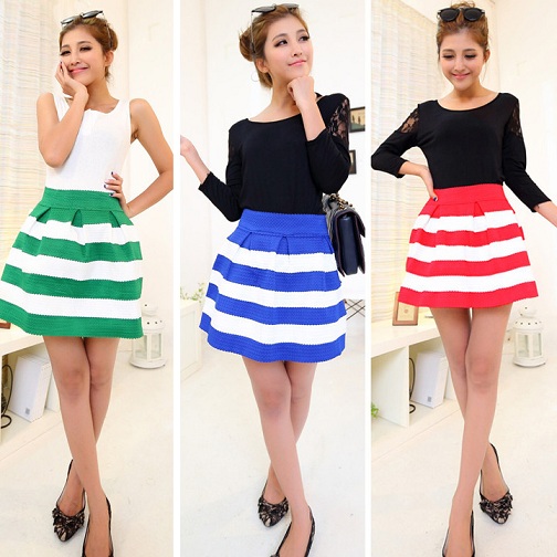 Fashion Skirts Balloon Skirts Alice’s Pig Alice\u2019s Pig Balloon Skirt black-white allover print business style 