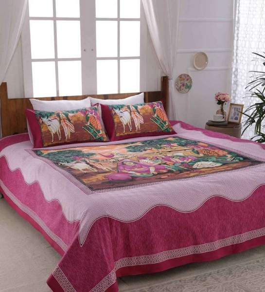 pink bed sheets