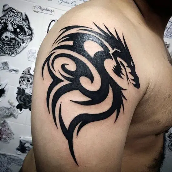 Tattoo tribal shoulder dragon Dragon Tattoos