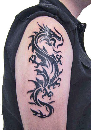 LARGE MENS BOYS Angry Black Chinese Dragon Temporary Tattoos Many Designs  Uksell £2.25 - PicClick UK