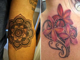 Top 9 Colourful Tribal Flower Tattoo Designs!