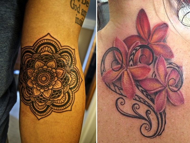 Top 9 Colourful Tribal Flower Tattoo Designs