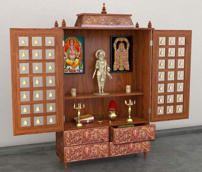 10 Latest &amp; Best Pooja Shelf Designs With Pictures In 2019 ...