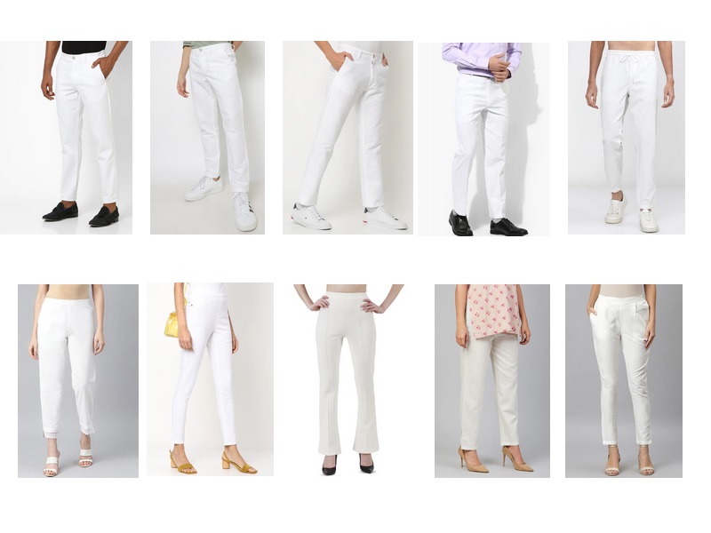 10 New Collection Of White Trousers For Men And Women