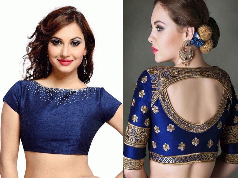 Soft Silk Saree Blouse Saree Dress Design New Navy Blue
