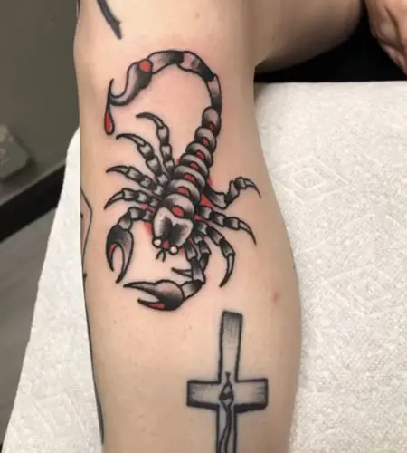 Inkwell Tattoos on Twitter Awesome traditional scorpion tattooed by Aaron  at the Brighton studio tattoo tattoos inkwell inkwelltattoo ink  bodymod bodymodification art scorpiontattoo inkwelltattoos  insecttattoo colortattoo armtattoo 