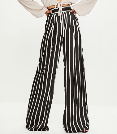 Black and White Striped Pants Women's