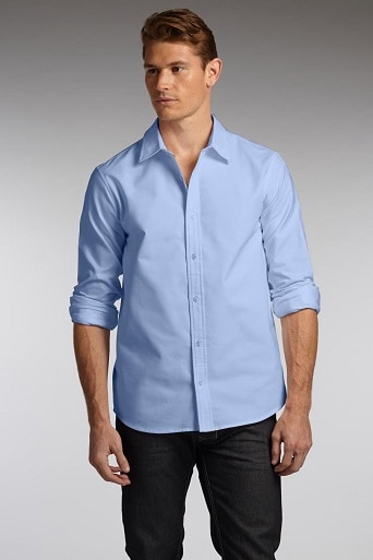 Blue Men Oxford Shirt