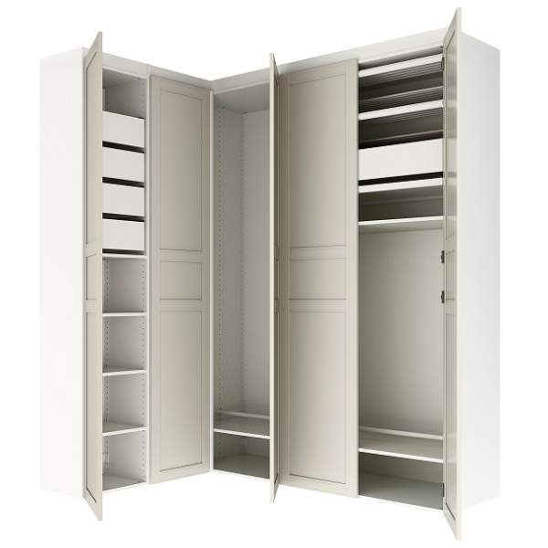 10 Latest Corner Wardrobe Designs With, Corner Wardrobe Cabinet Design