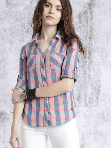 Designer Checkered Shirts Women