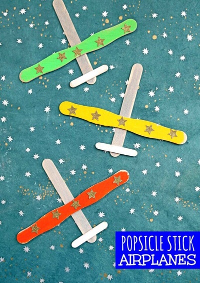 Icecream Stick Aeroplane Craft Copy