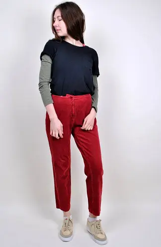 Red Trousers for Women  Burgundy Trousers  New Look