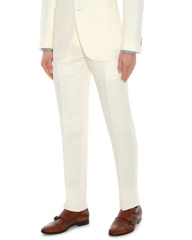 White Silk Trousers