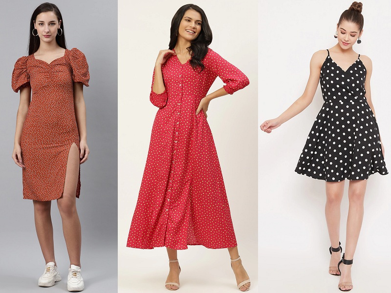 10 Modern And Stylish Polka Dot Dress For Ladies In Trend