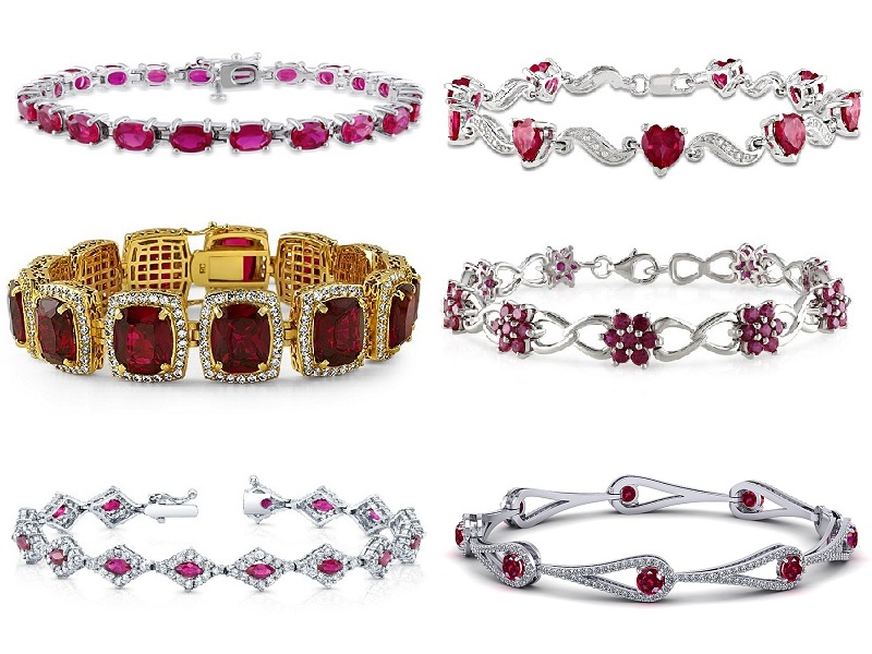 9 Stunning Collection Of Ruby Bracelets For Women In Trend