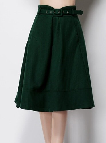 A line woollen skirt for a new trend