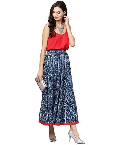 All long cotton straight cut skirts