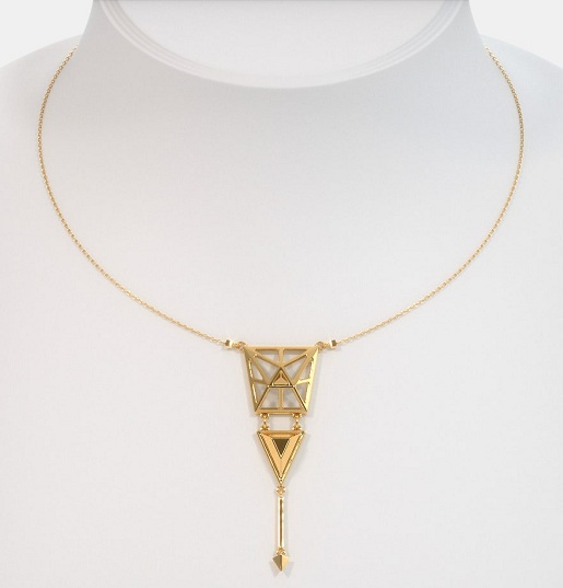 Axis Gold Necklace