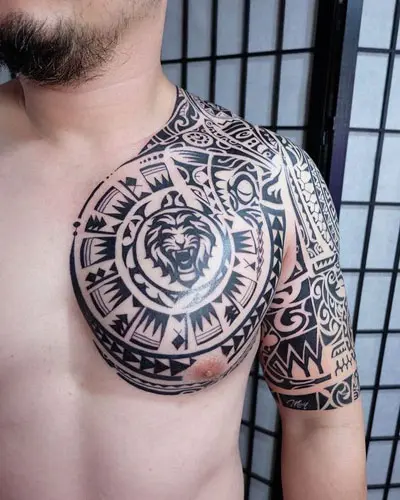 Aztec Tattoo On Chest  Tattoo Designs Tattoo Pictures