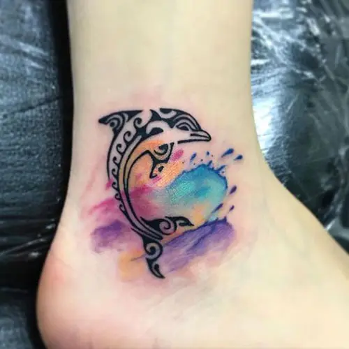 Dotwork Dolphin Tattoo  Tattooed Now 