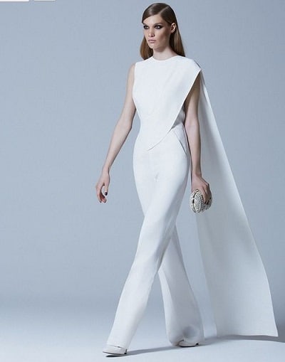 Elegant white wedding Jumpsuit