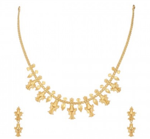 Gold Necklace Set In 10 Grams