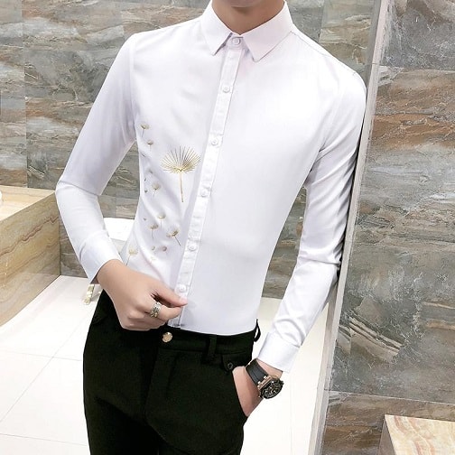 Mens Fitted White Shirt