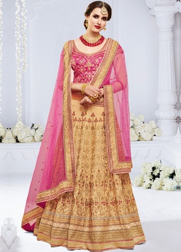  also known equally lehenga is 1 of the 3 Golden Lehenga Choli – To Get Enhanced Look inwards Wedding