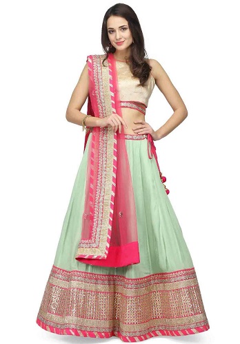 Buy online Pink Gota Patti Work Lehenga from ethnic wear for Women by  Wedding Sarees for ₹8499 at 50% off | 2023 Limeroad.com