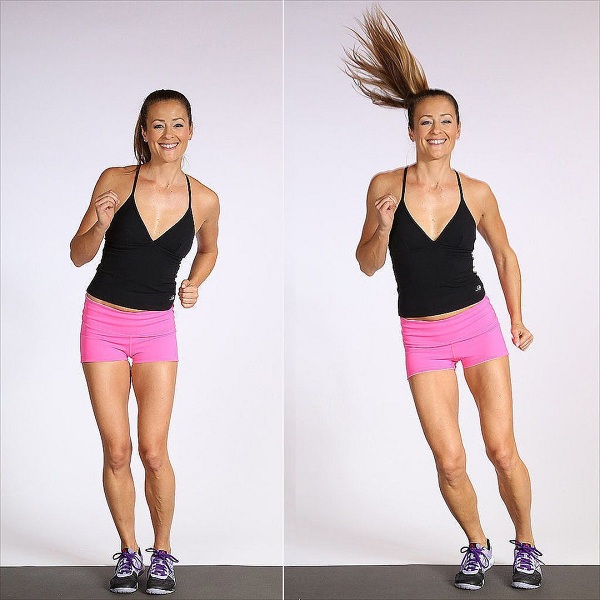 Side To Side Hops - exercise for hair growth with pictures