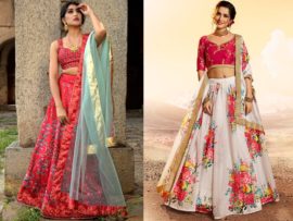 15 New Models of Floral Lehenga Choli For All Occasions
