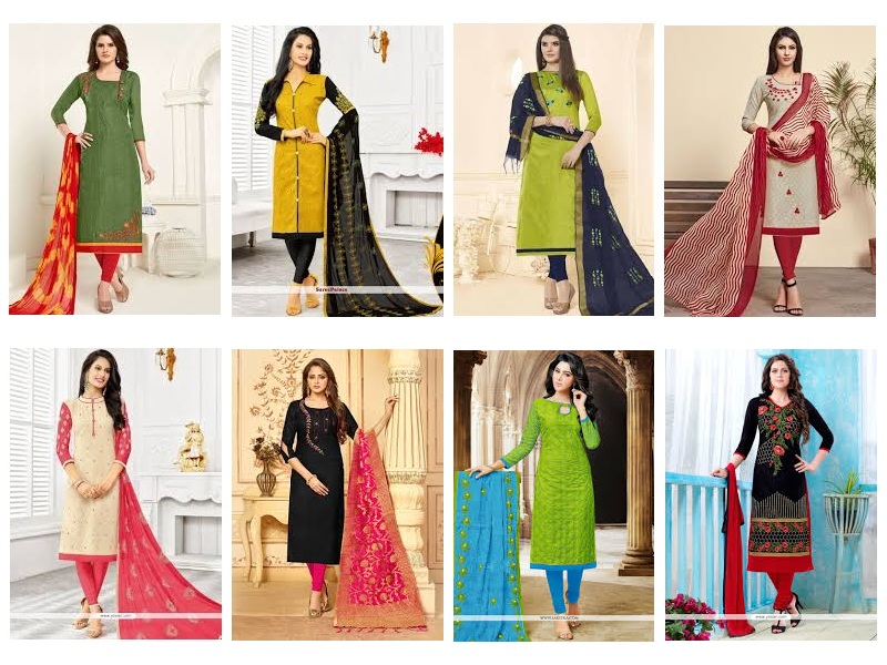 Readymade Stitched Cotton Churidar with Lining For Women's & Girls/  Readymade Salwar Set (No.7218)