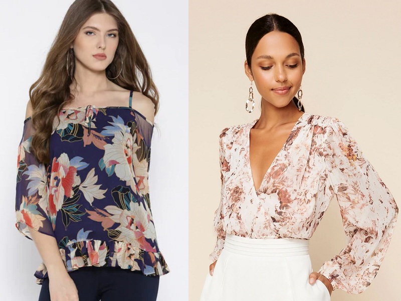 9 Pretty Designs Of Floral Tops For Women In Fashion