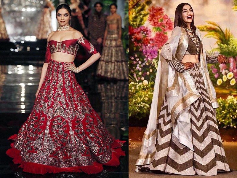 Bollywood Actresses In Designer Lehenga Choli Latest Collection