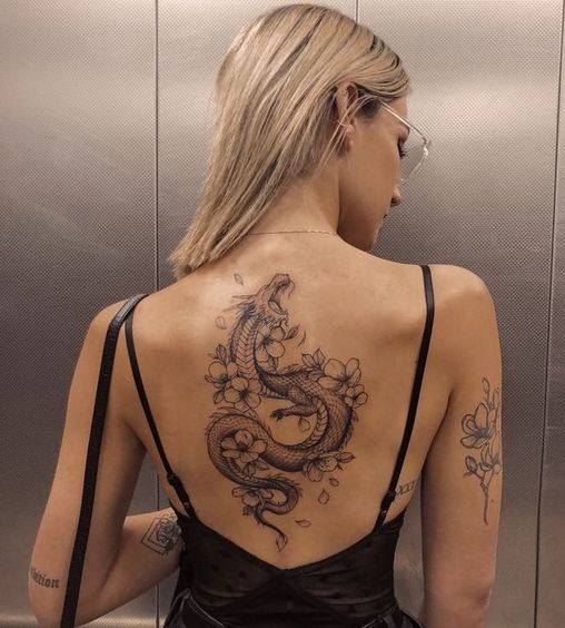 Dragon Body Tattoo For Girls