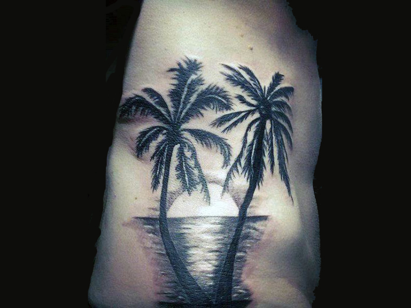 Traditional style palm tree  Classic Ink Tattoo Studio