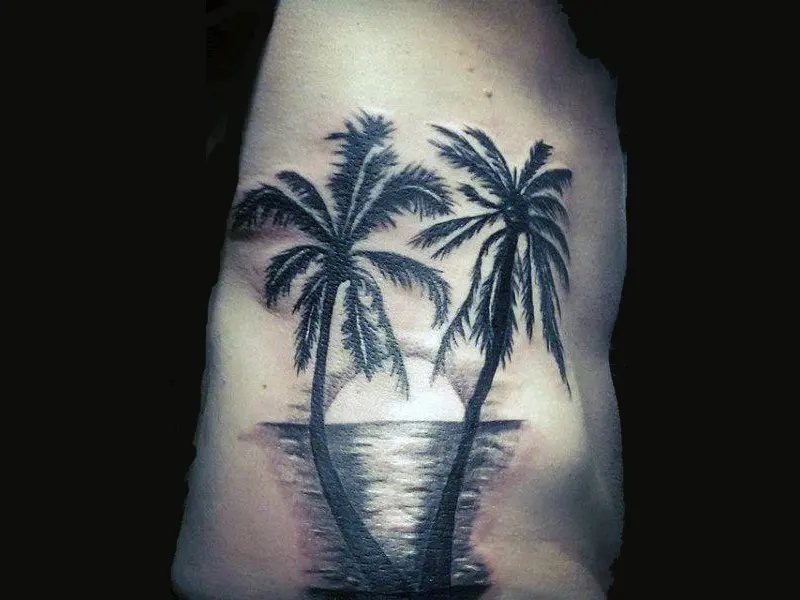 Tattoo of Palm trees Fertility serenity tattoo  custom tattoo designs on  TattooTribescom