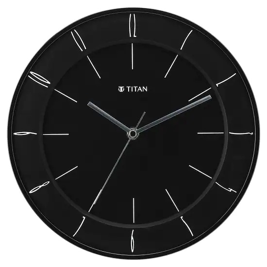 Titan Analog Black Clock