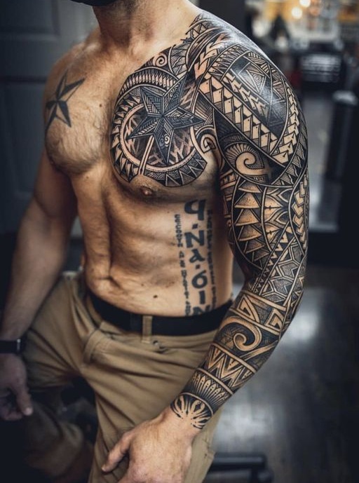 Tribal Body Tattoo For Men