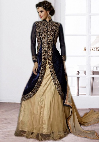Long Jacket Lehenga Red Bridal Dress Pakistani – Designerslehenga