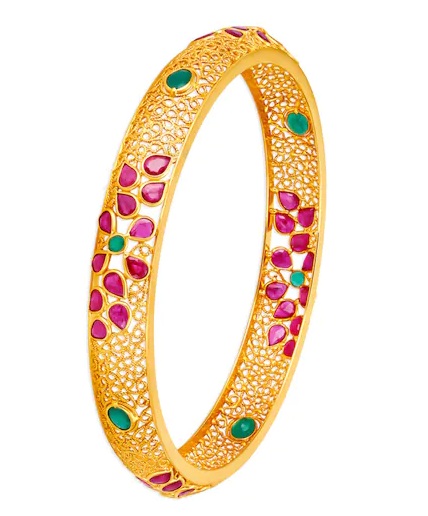 22k Traditional Gold Bangle By Tanishq