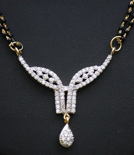 American Diamond Pendant Mangalsutra