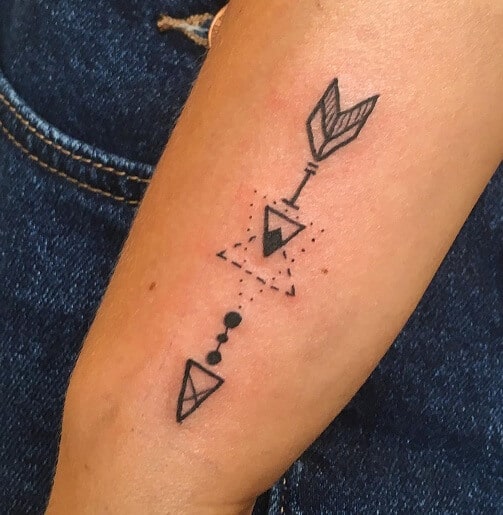 Alchemy Arrow Symbol Tattoo