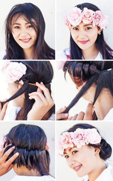 bridal hairstyles with flowers