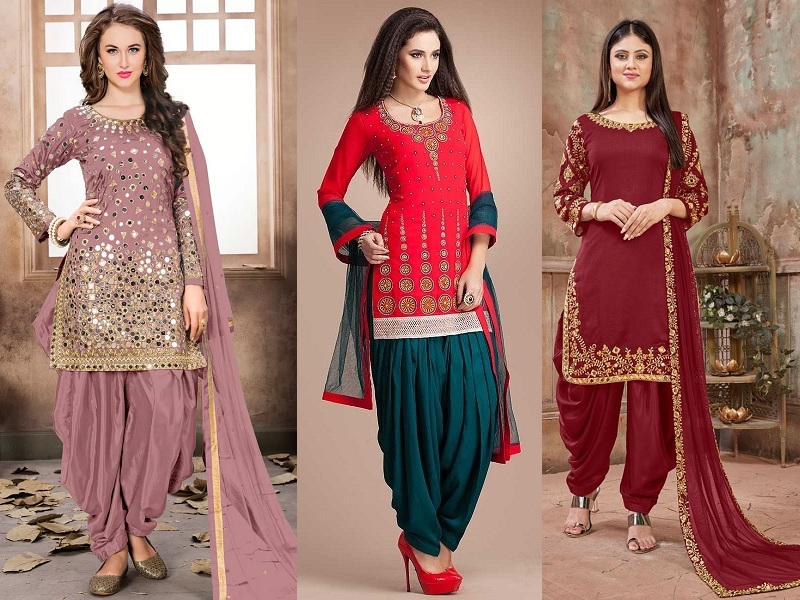 Stitched Formal Wear Kurtis with patiala salwaar and Dupatta, Waist Size:  Free