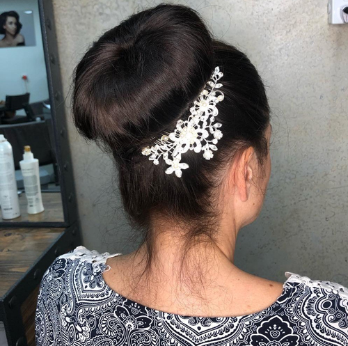 hair bun for saree