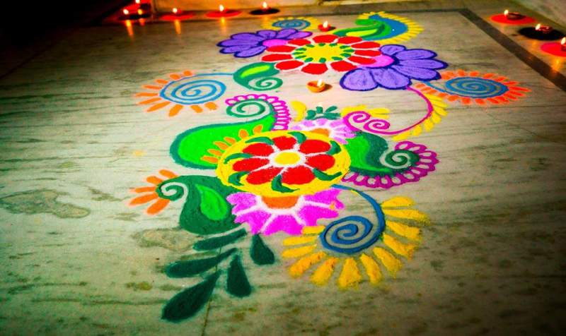 new rangoli design simple Sticker Poster|Diwali Poster|Festival Poster  Paper Print - Religious posters in India - Buy art, film, design, movie,  music, nature and educational paintings/wallpapers at Flipkart.com