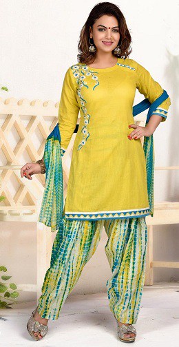 Yellow Patiala Salwar Suit