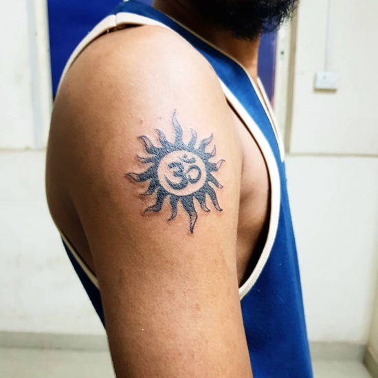 Sun Om | Tattoos done here - Picture of Vagator, North Goa District -  Tripadvisor